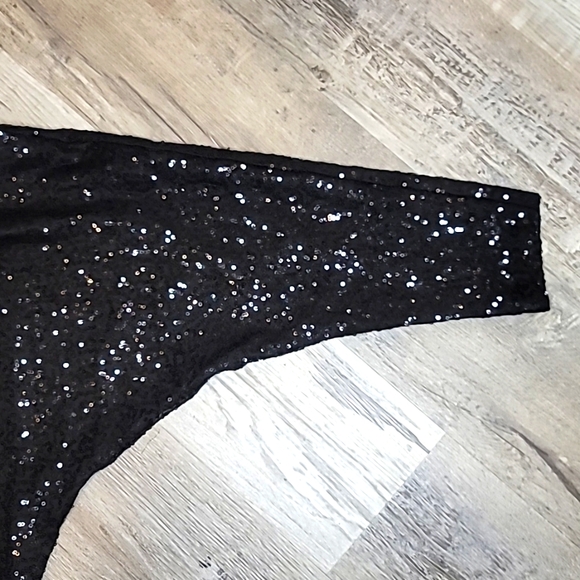 Bebe Black Body Con Sequin Mini Dress - Picture 4 of 4